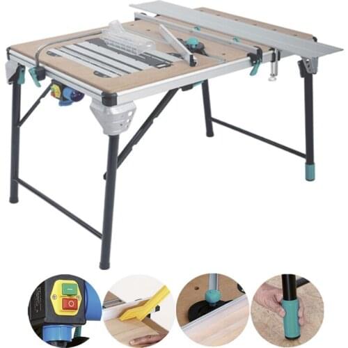Woodworking Workbench Multifunction Foldable Assembly Suitable For Milling Machine Jig Saw Service Workbench Can Move Measuring
