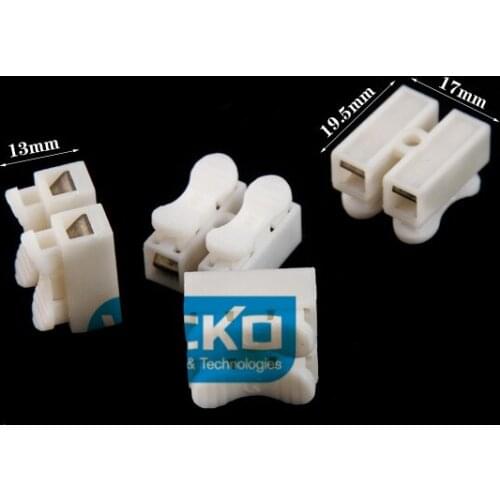 [VK] 100pcs/lot! Freeshipping! 2P Spring Connector LED Strip Light Wire Connecting No Welding No Screws