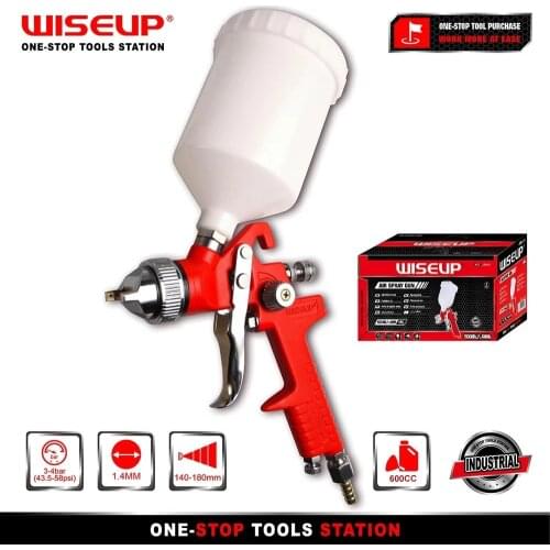 WISEUP Paint Spray Gun HVLP Professional Sprayer 1.4mm Nozzle Gravity Airbrush For Car Painting Pneumatic tool DIY Painting Kit