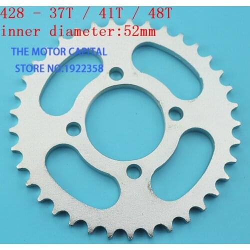 428-37t/41t/48t 52mm rear chain sprocket gear wheel plate fit Motorcycle ATV Quad Go Kart Pit Dirt Bike Buggy