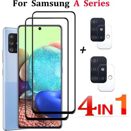 3in1 a52 protective glass for samsung galaxy a51 5g a72 a52 screen camera protector a51 a71 glass sansung a 52 4g tempered glass