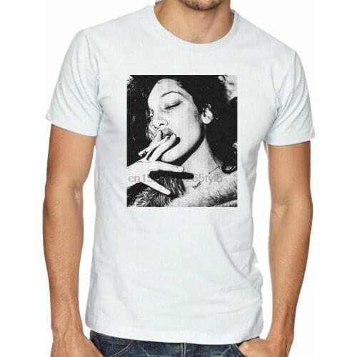 Bella Hadid Smoking Girl Weed Black White Model T Shirt Size S-5XL