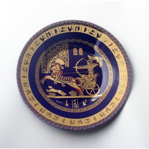 1PC 19.5cm High Quality Egypt Style Abstract Design Style Room Decoration Hanging Dishes Wall Plates Display