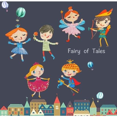 High Quality Fashion Cartoon Embroidered Prince Princess Patch for Clothing Applique Iron on Patches for Dress DIY Accessories