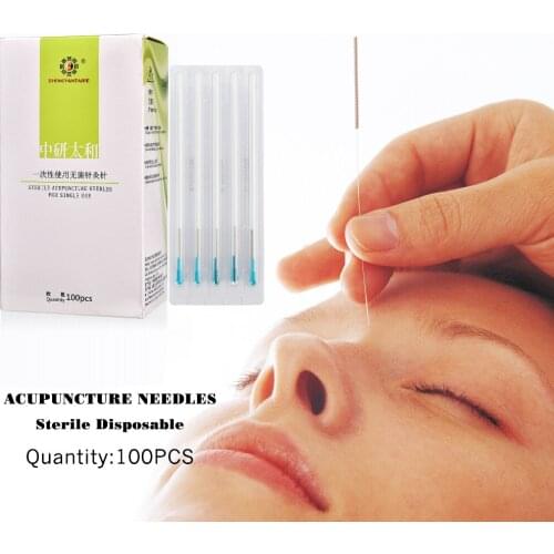 100pcs Acupuncture Disposable Needle Zhongyan Taihe Sterile Needle Beauty Acupuncture Massager For Body Relaxation Health Care