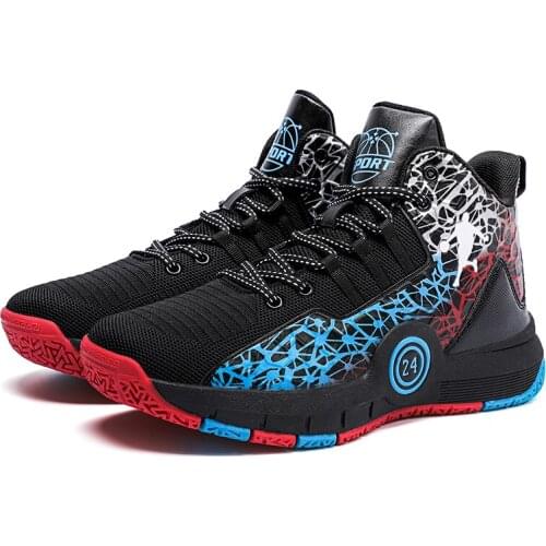 2021 Mens Basketball Shoes Rainbow Fashion Basketball Sneakers Man MD+Rubber Sole Non-slip Men Sport Fitness Training Shoes