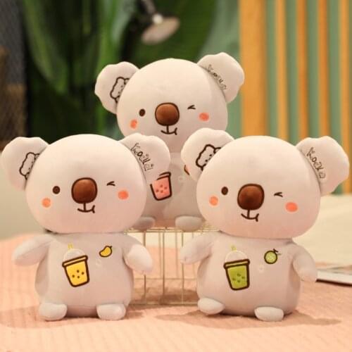 23cm Soft Cute Australia Animal Koala Plush Toys Stuffed Animal Milk Tea Koala Bear Doll For Kids Children Lovely Christmas Gift