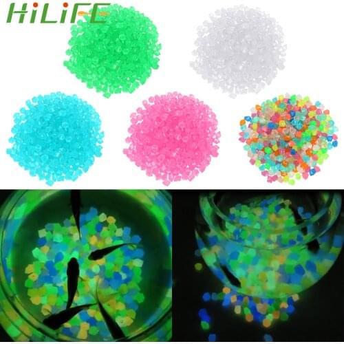 HILIFE 300 Piece/Pack Artificial Cobblestone Garden Decoration Luminous Stone Glowing Pebbles Gravel 14mm Home Decors