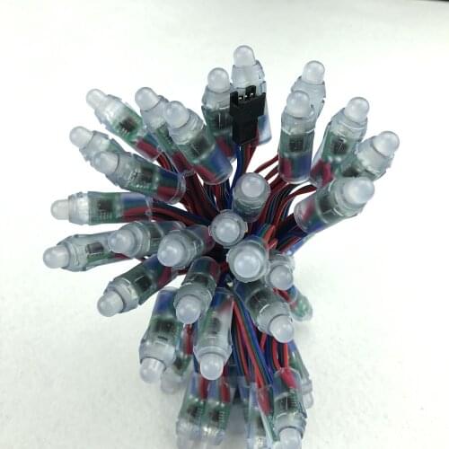 50pcs/set DC5V addressable 12mm UCS8903 led smart pixel node,RGB full color;IP68;65536 grey level; 16bit; port scanning frequenc