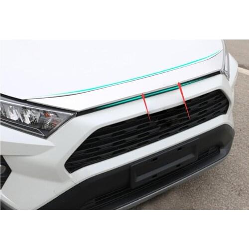 For Toyota Rav4 2019 2020 2021 Car Accessories Hood Engine Decoration Cover Trim Stainless Steel Exterior Modification YJ D