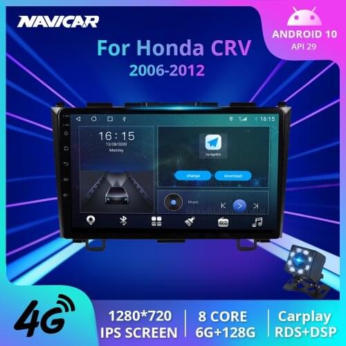 2din Android 10 Car Radio For Honda CRV CR-V 2006 2007 2008 2010 2011 2012 Navigation GPS Car Multimedia Player Autoradio NO DVD