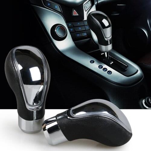 Car styling LED emitting induction Gear shift knob / leather universal automatic manual shift lever Red / White / Blue