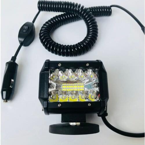 4x4 Car led spotlight Magnet holder base Auto fog light Offroad headlight bulb kit ATV SUV UTV Camper tractor Wrecker Trailer