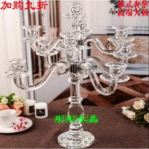 European Cucurbit Head Crystal Candlestick Wedding Candlestick Soft Dress New Home Decorative Candlestick