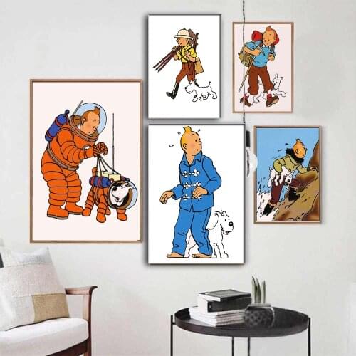 French Comics Adventures of Tintin Diamond Painting DIY 5D Cross Stitch Full Square/Round Diamond Embroidery Mosaic Home