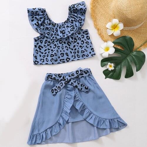 Baby Girl Clothes Sets Top+Skirt 2Pcs Summer Fashion Kids Clothes Girls Outfits Suits Children Clothing Girl Set 2 3 4 5 6 Years