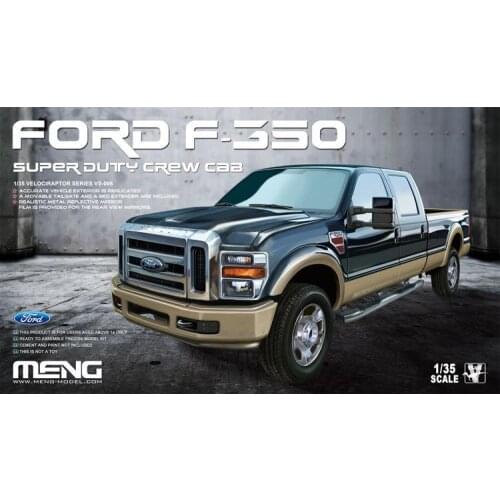 Meng 1:35 VS-006 Ford F-350 Super Duty Crew Cab Pickup Truck - Plastic Model Kit