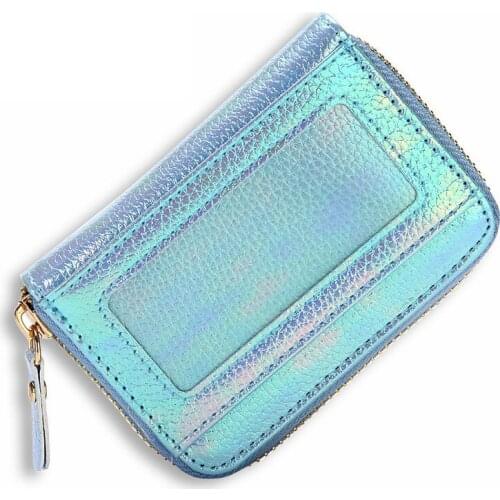 Unisex fashion style PU cash ID holder RFID block candy color ultra-thin wallet fashion credit card holder business card holder