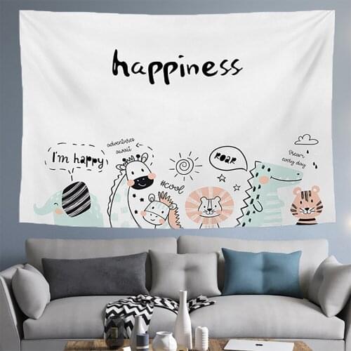Cartoon Digital Printing Wall Hanging Tapestry Home Decor Children Bedroom Blanket Soft Short Plush Fabric Yoga Mat Tapestry