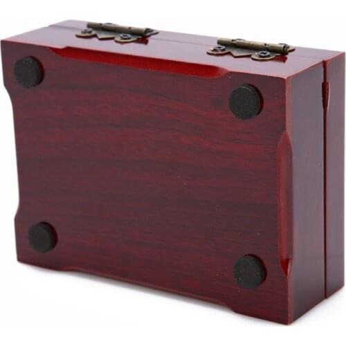One Piece Wooden Box Playing Cards Container Storage Case Packing Poker Bridge Box 10.5*7.5*4.3cm