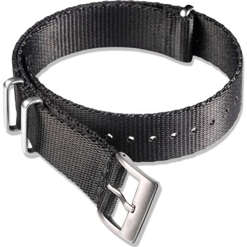 Nato Straps Black Nylon Watch Band One piece Replace Seatbelt Watch Straps For Men or Women Watch 18mm 20mm 22mm 24mm