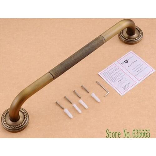 High Quality Antique Brass Shower Room Grab Bar Non-Slip Handrail Armrest Banheiro Lavabo Bathroom Hardware Accessories Sanitary