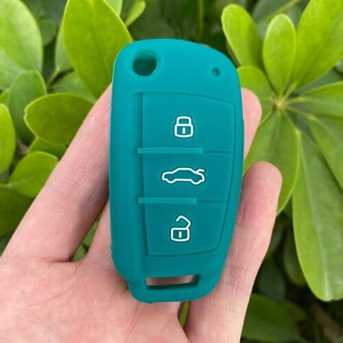 Silicone rubber key cover case shell protector for Audi A2 A3 A4 A6 A6L A8 Q7 TT 3button Key with dont touch my key