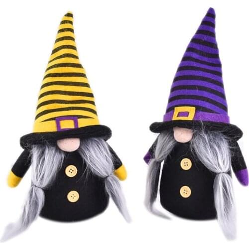 2 Pcs Halloween Gnome Scandinavian Tomte Swedish Nisse Home Farmhouse Kitchen Tiered Tray Decorations