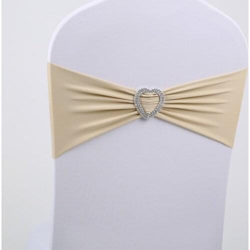 20 stks/partij Stretch Bruiloft Stoel Cover Band Met Gesp Slider Sjerpen Bow Decoratie wedding chair decoration chair sashes