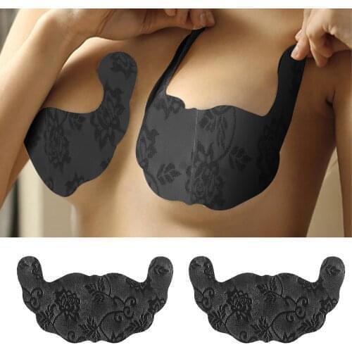U Shape Sexy Women Adhesive Push Up Nipple Cover Pads Invisible Breast Lift Up Bra Tape Sticker Disposable Paste Chest Paste 50