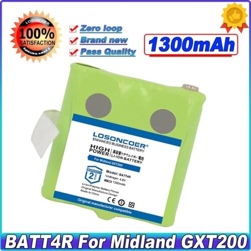 1300mAh BATT4R Battery For Midland GXT200 Walkie-talkie Battery G225 (BATT4R, IXNN4002A, BATT-4R, IXNN4002B, BP40) Batteries