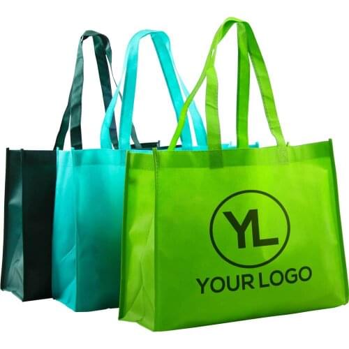 Wholesales 1000pcs/lot Custom Logo Reusable Non Woven Folding Shopping Bag Grocery Tote Bag for Shoe Box Clothes Packaging