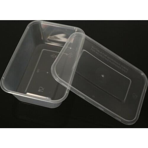 750ML Non-Toxic Ec0-friendly PP Disposable Lunch Box Plastic Picnic Meal Boxes High Quality Fast Food Box With Cover