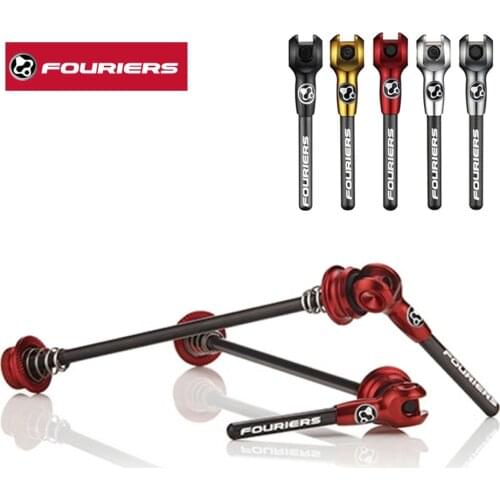 FOURIERS quick release axle QR Titanium 43g Ultralight Lightweight Carbon fiber Q.R. 1 pair bicycle wheel