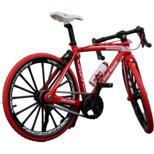 Bicycle Model Toy Alloy Kids for Collections Bent Handlebar Racing