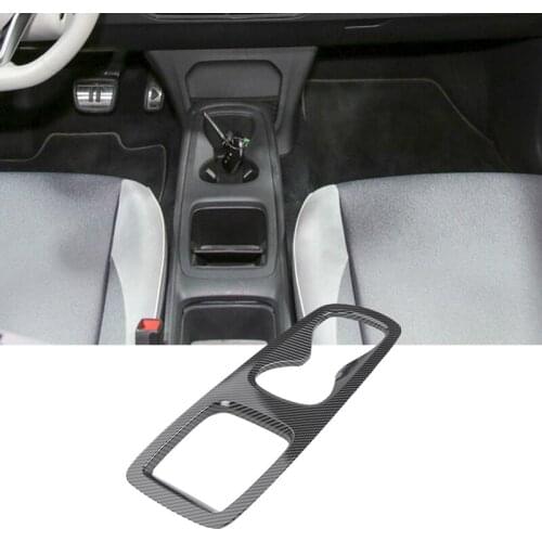 For ID.3 ID.4 Carbon Fiber Car Center Console Cup Holder Panel Frame Decorative Accessories
