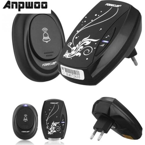 Door Bell Waterproof Wireless with 36 Chimes Single Receiver Waterproof Plug-in Type Doorbell Cordless Smart Home Door Bells