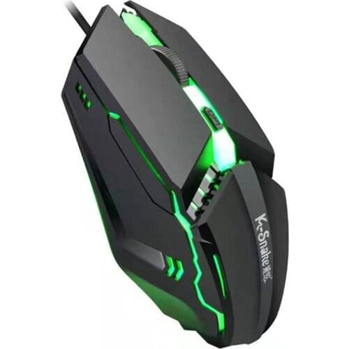 Viper 1600 DPI Mouse Desktop Notebook Universal M11 E-Sports USB Luminous Mouse K-Snaker Left and Right Hands for Laptop