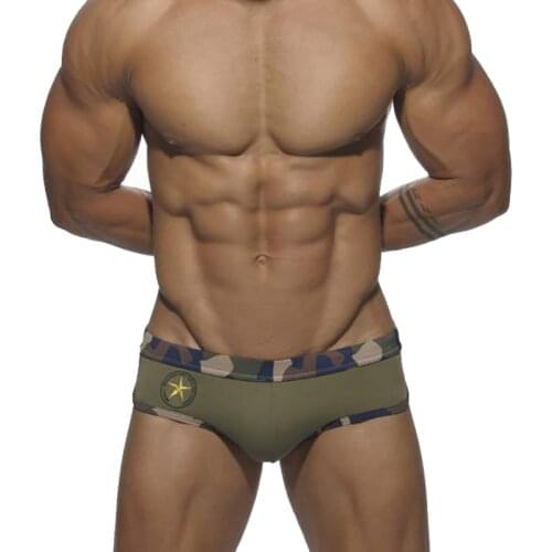 Summer Mens Swimming Briefs Sexy Low Waist Camouflage Swimwear Shorts Nylon Male Quick Dry Surfing Trunks Mayo Sunga Masculina