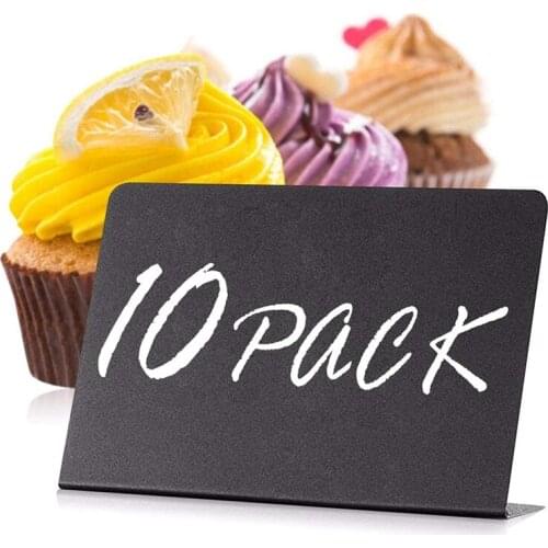 Hot 10 Pack Mini Chalkboard Signs Small Chalkboard Sign Mini Chalkboard Signs for Food Chalkboard Buffet Signs 10X7.5cm
