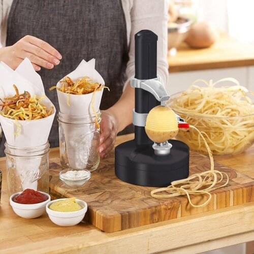 Multifunction Potato Peeling Machine Vegetable Peeler Fruit Stainless Steel Automatic Electric Rotating Cutter Apple Paring Tool