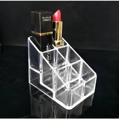 Multiple Grid Acrylic transparent Makeup Organizer Storage Box lipstick Nail Drill polish organizer Cosmetic Jewelry Box Holder