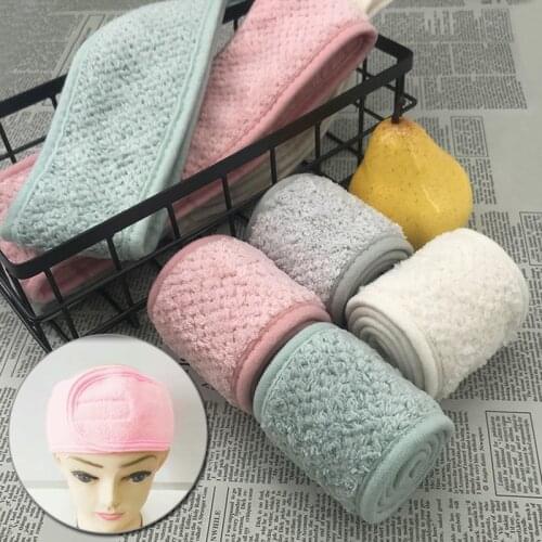 Fashion Adjustable Wide Hairband Girl Women Hair Accessories Cosmetic Hair Band Durable Plush Facial Headband Skincare Headband