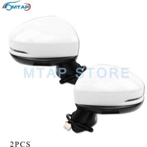 MTAP 2PCS Exterior Rearview Side Mirror Assy For HONDA FIT JAZZ GK5 2015-2020 7-PINS With Turn Signal Lamp Electric Folding