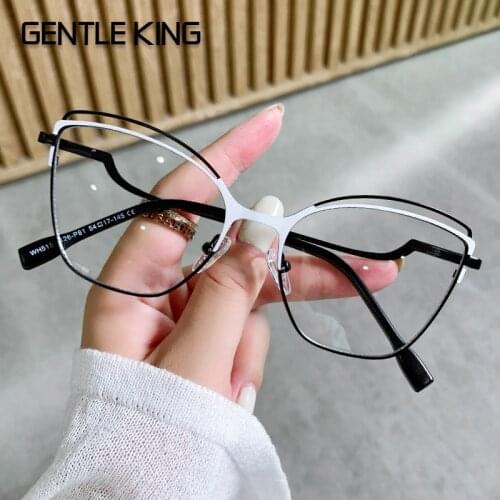 GENTLE KING Anti Blue Light Ultralight Metal Glasses Frames Men Women Optical Fashion Computer Glasses