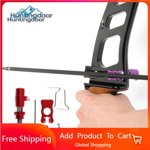 Archery Arrow Rest Recurve Bow Magnetic Arrow Rest Aluminum Alloy Left/Right Hands Adjustable Outdoor Shooting Hunting Accessory