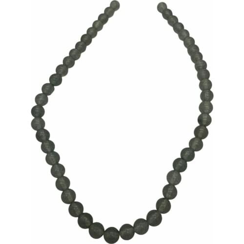 Gray Smoky Quartz 8 Mm Natural Stone Female Male Set Stones Jewelry Beads Necklace Baggy trousers