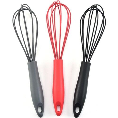 Silicone Whisk Non-Slip Easy To Clean Egg Beater Kitchen Milk Frother Kitchen Silicone Egg Beater Tool Kitchen Accessories
