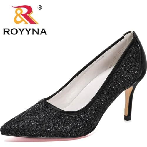ROYYNA 2021 New Designers Fashion Woman Pumps Stilleto High Heels Sexy Office Shoes Women Luxury Shoes Ladies Wedding Footwear