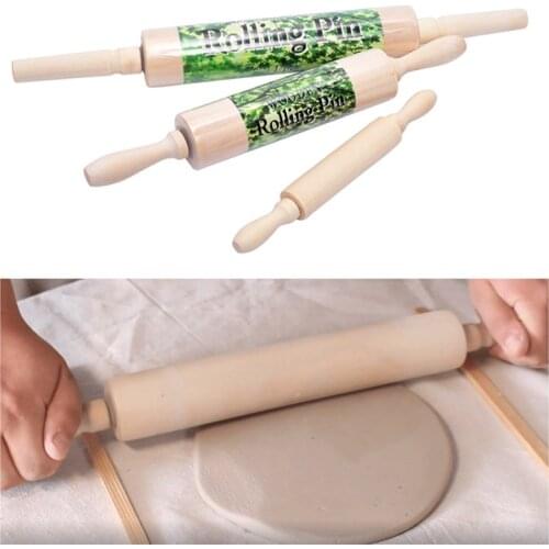 Ceramic wooden mud stick 30/40cm pottery mud roller used for making clay tablets and DIY clay polymer crafts tools